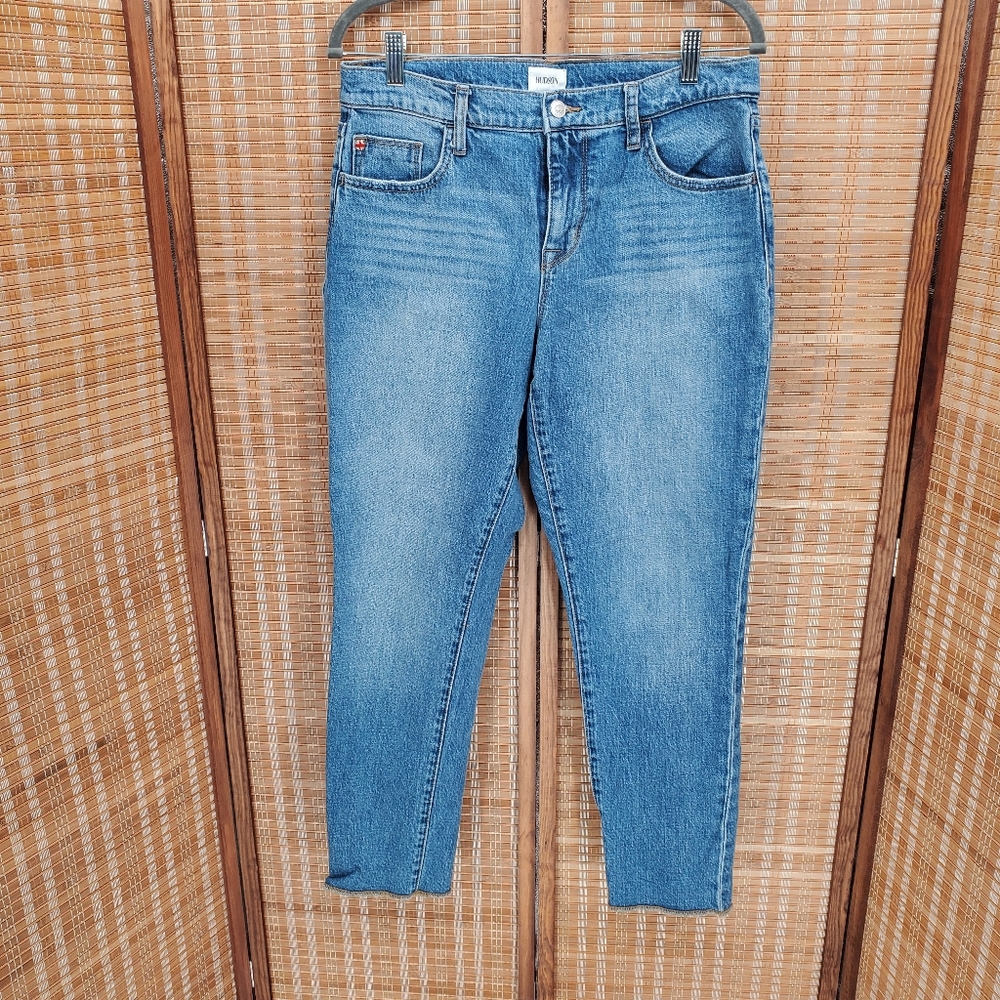 ◇ Hudson Natalie Mid Rise Super Skinny Jeans Raw Hem Size 29